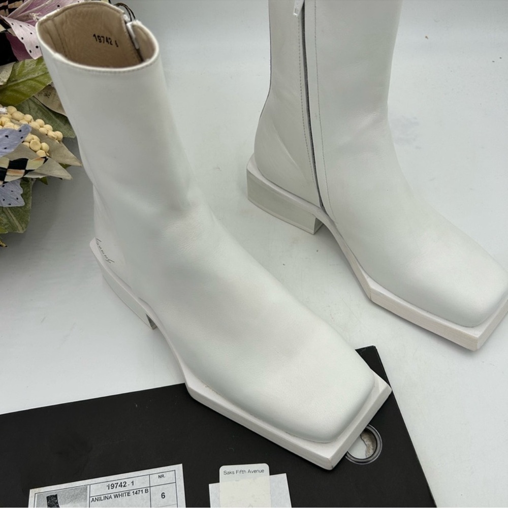 Men’s Sunni Sunni block heel leather boots size 6, made in Portugal - Picture 4 of 10